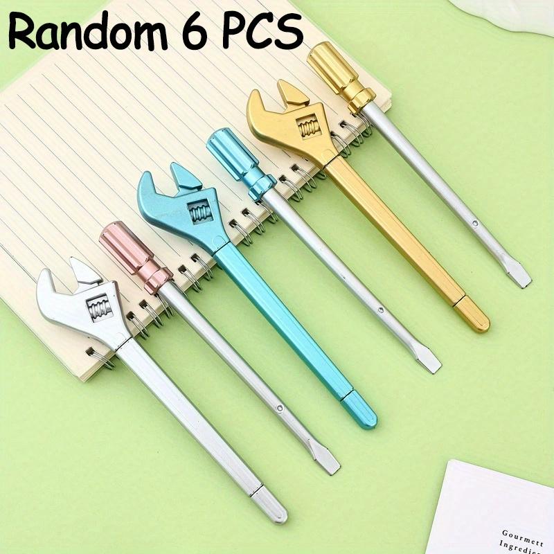 

6/18 Pcs Durable Screwdriver Wrench-Themed Gel Pens 0.5mm Black Playful Funny Toy Pens Perfect for Parties Classroom Prizes Gifts Boys Favor 6 PCS