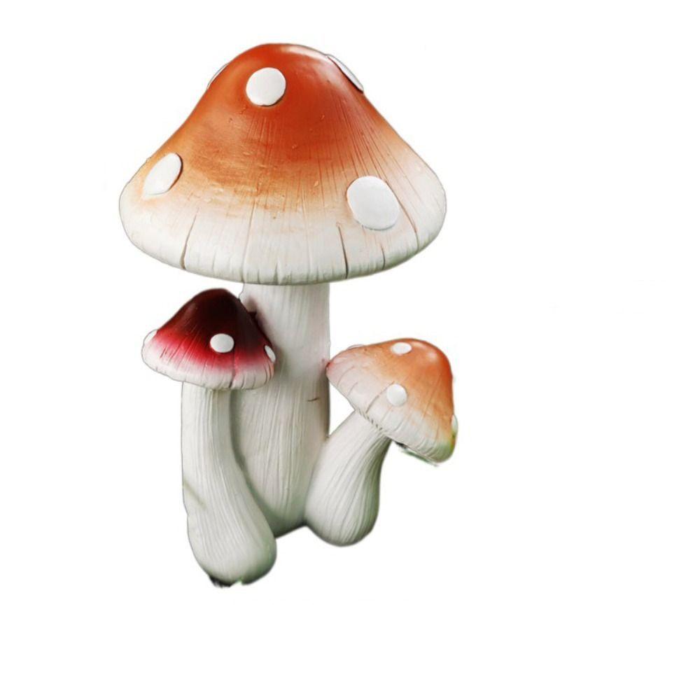 

Яркая фигурка гриба, миниатюрные скульптуры из смолы, поделки, садовая статуя гриба, лужайка B