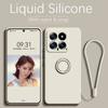 Liquid Silicone Magnetic Ring Holder Kickstand Phone Case for XiaoMi Redmi 13C Note 12 13 14 Pro Plus 5G Soft Protective Cover