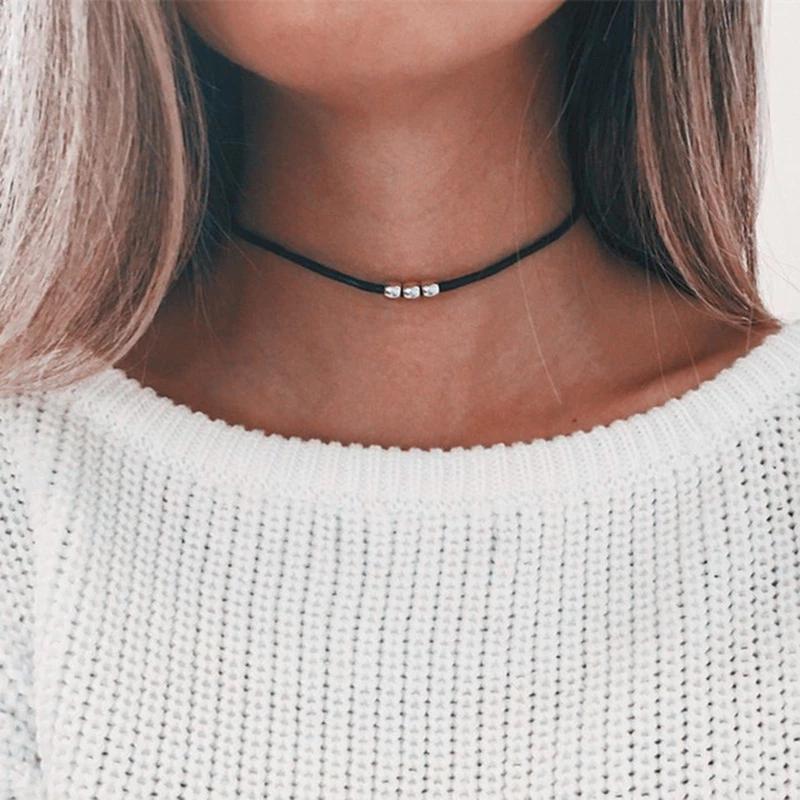 Women Black Punk Choker Collar Necklace Goth Velvet Choker Necklace Moon Pendientes Party Club Sexy Gothic Femme Jewelry