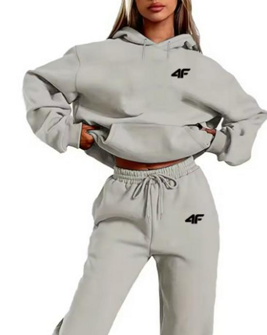 Hot-Selling Women's Letter Print Hooded Sweatshirt Set - Autumn Long-Sleeve