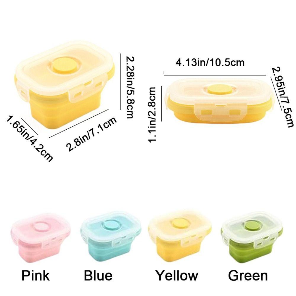 4Pcs Collapsible Food Fresh-Keeping Box 150ml Refrigerator Organizer  Kitchen