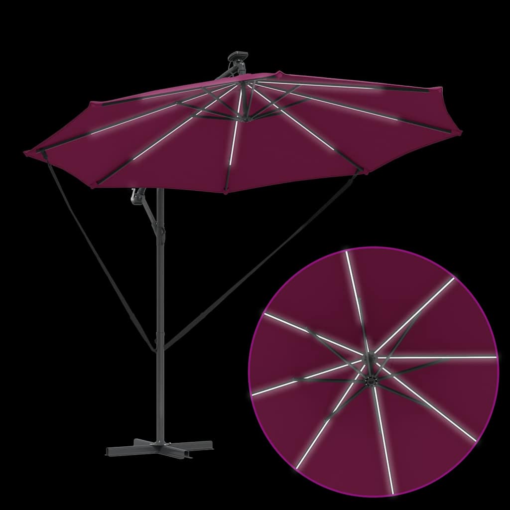 Sun Umbrella Burgundy Red 294 X 294 X 248 Cm