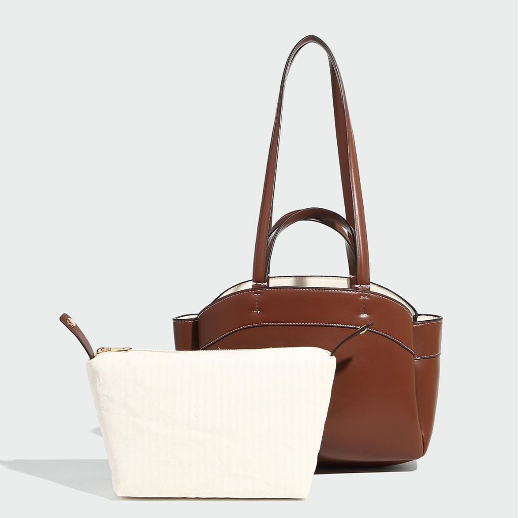 Modă Toamnă 2024 Geantă Tote Mamă-Copil de Mare Capacitate - Geantă de Mână Trendy de Cumpărături cu Un Singur Umăr