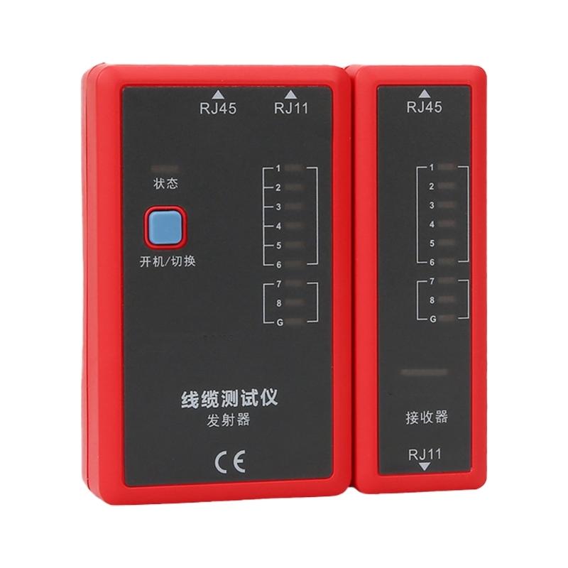 Professional Networking Line Tester Detects Open Short Circuit Errors in Ethernet Phone Cables