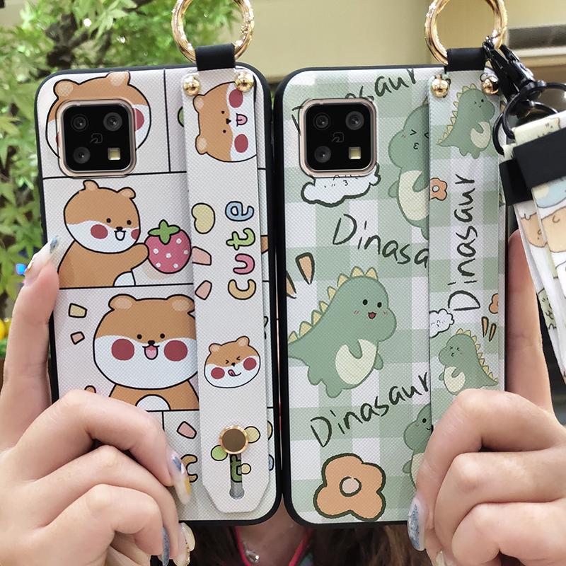 Wristband Soft Case Phone Case For Sharp Aquos Sense4 4G/Sense 5G Wrist Strap Fashion Design Back Cover Cute Durable