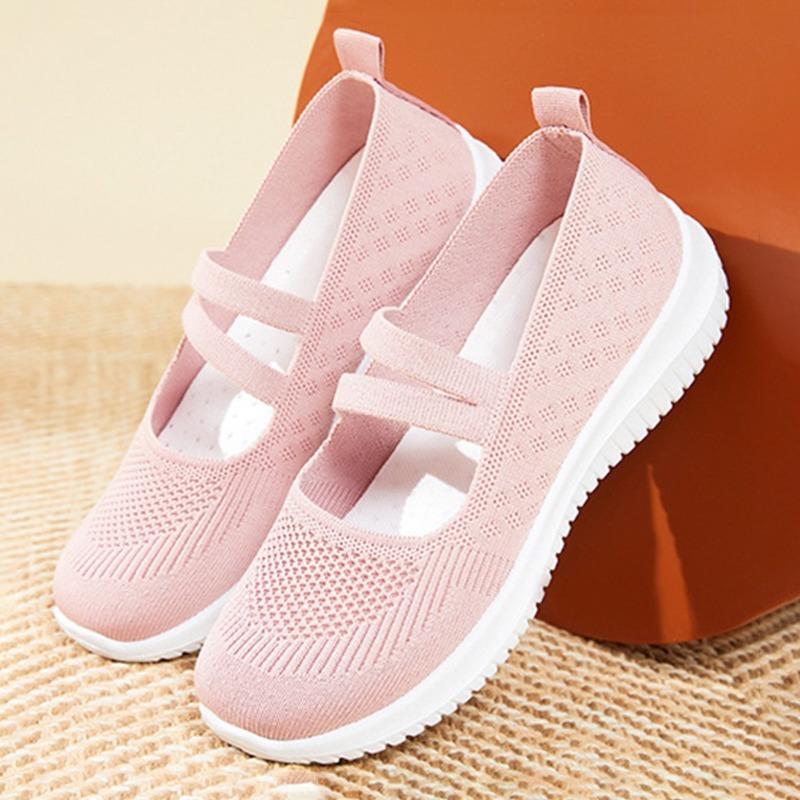 Ladies Shoes 2024 New Elastic Band Women's Vulcanize Shoes Autumn Breathable Mesh Solid Solft Sole Light Casual Walking Shoes