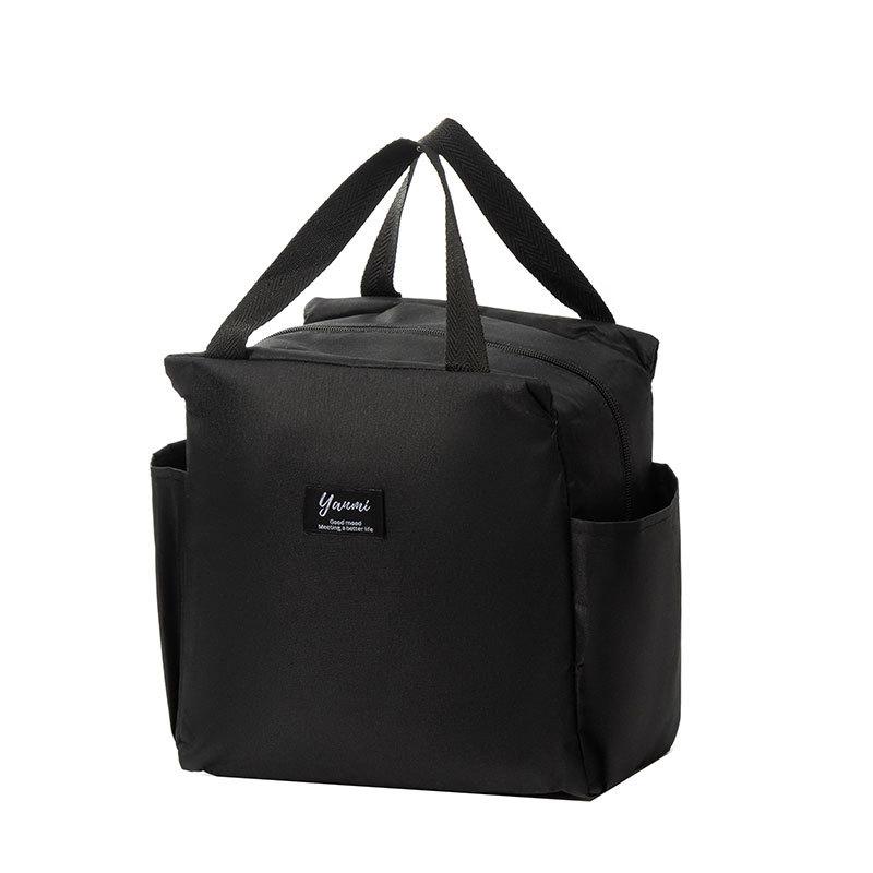 Fabric Zippered Picnic Bag with Large Capacity Compartment and Dual Carry Handles for Outdoor Use