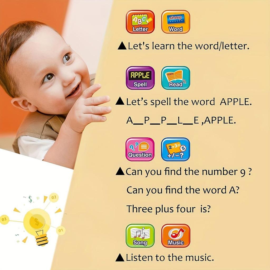 LED Screen Light Tablet for Kids: Learning & Storytelling Multi-functional Toy