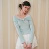CEST MOIDEW Cest_Bow Lace Off-Shoulder Blouse