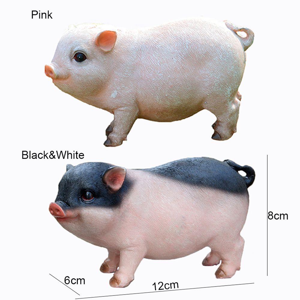 Lawn Garden  Ornaments Animal Model Pink Piglet Sculpture Piggy Figurine Simulation Pig Statue