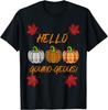 Funny Hello Gourd-Geous! Novelty Fall Pumpkin Graphic T-Shirt