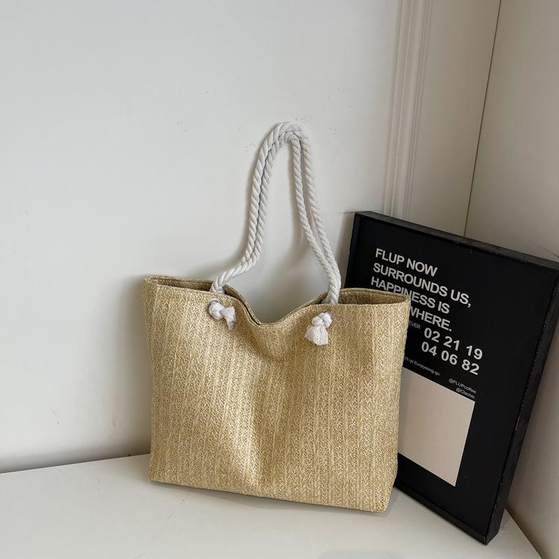 

Trendy straw bag women s 2025 new handbag casual with vacation beach bag women s one-shoulder crossbody bag хаки