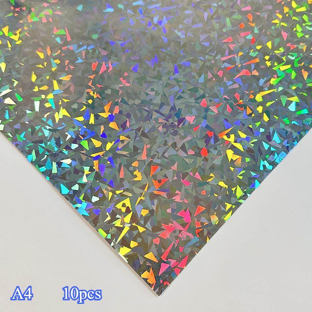 Laser Flash Paper Cross Border Hot SaleColorful ThickLaser Paper Gold SilverCard Paper Craft Paper Aluminum Foil PET MirrorPaper