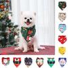 Charming Christmas Dog Bandana Reversible Triangle Bibs Scarf For Large Pets