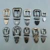 Vintage Belt Buckle Set with 3 Pieces Carved Pin Buckle Fashion Retro Waistband for Jeans Suits Dress Up