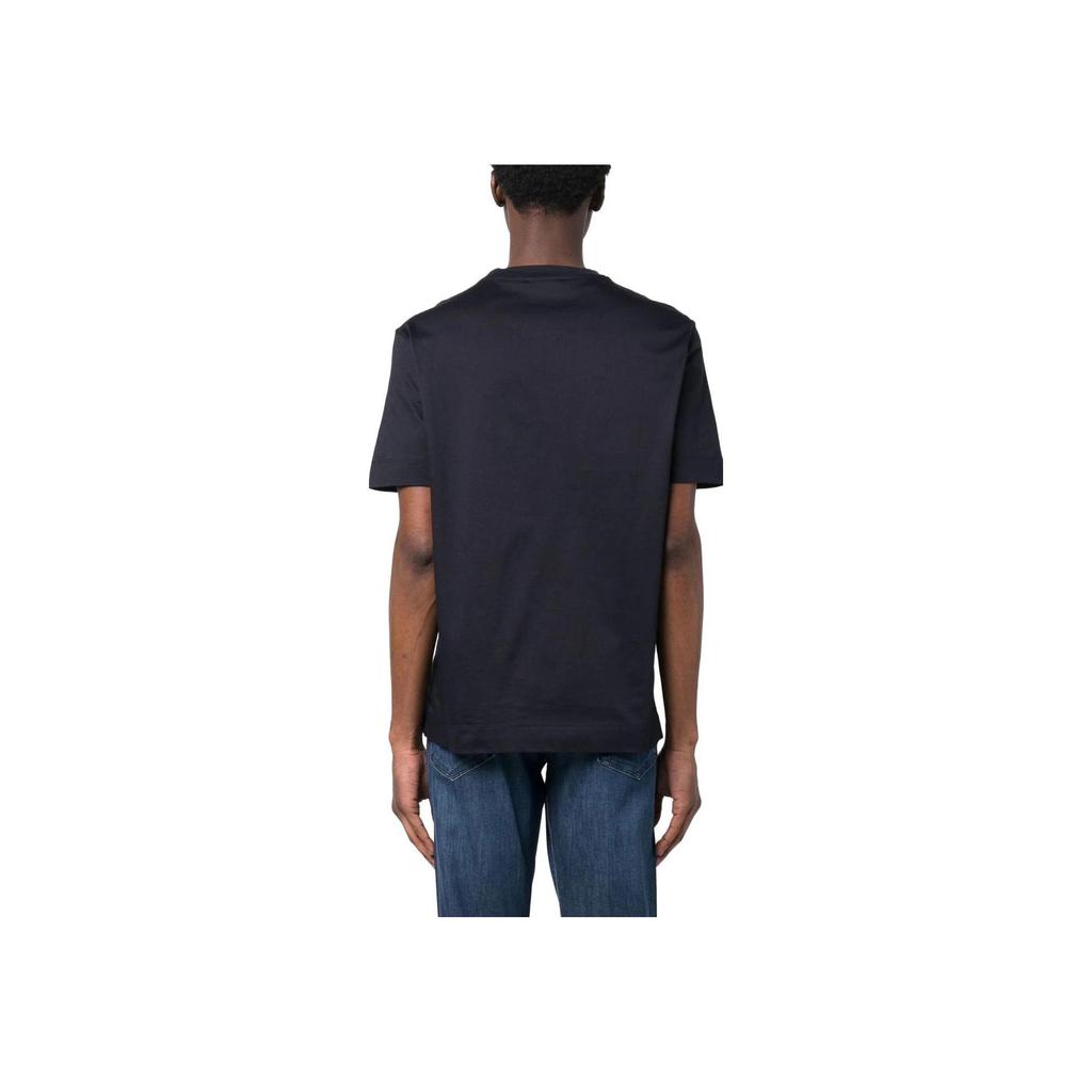 Emporio Armani SS23 Logo Print Detail Short Sleeve T-Shirt Men Tops Navy-Blue 3R1TU8-1JSAZ-0920