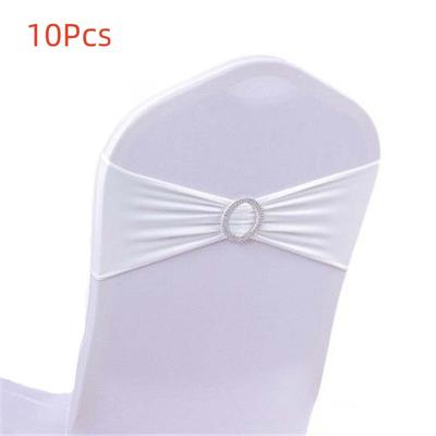 10Pcs Creative Elegant Chair Bowknot Ribbon Decors Back Cover High Elastic Chair Sash Bow Modern Reusable Back Tie Sashes Home