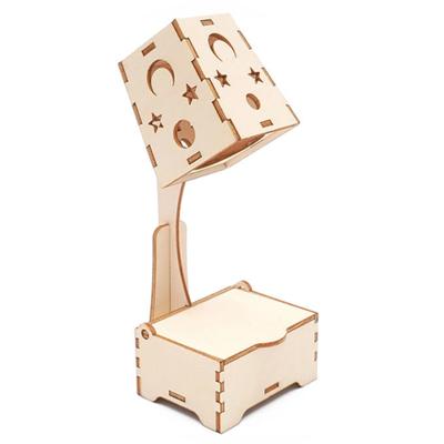 DIY Handmade Wooden Star Table Lamp Diy Wood Electric Set Intellectual Development Electric Kids Toy Science Toys G150
