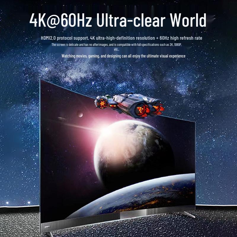 4K HDMI Splitter: Aluminum Alloy, 1 Input To 2 Outputs, Gold-Plated, Dual Display HDTV