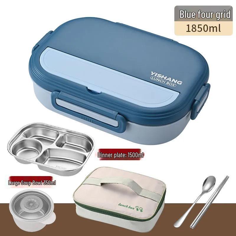 Microwave-Safe 304 Stainless Steel Lunch Box with Lid for Students