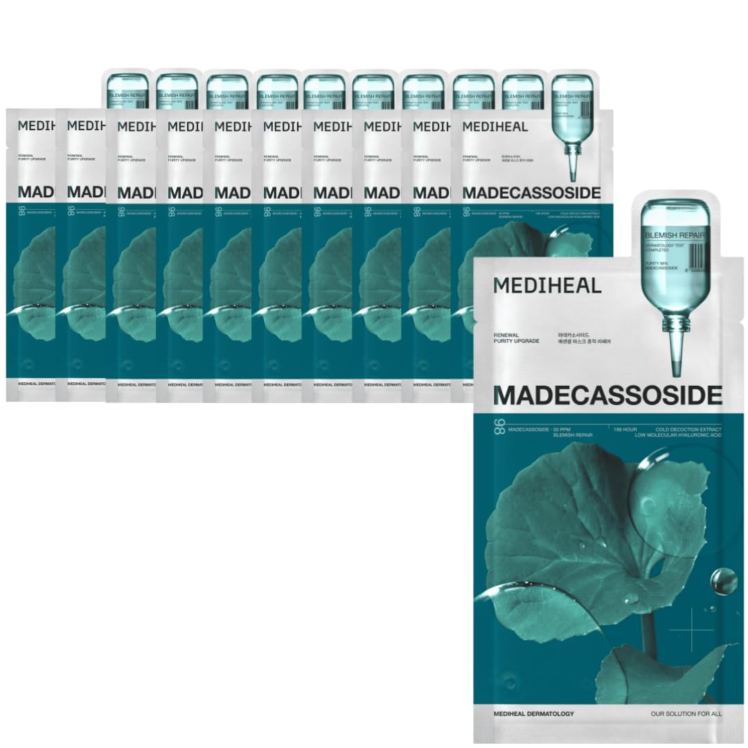 

MEDIHEAL OFFICIAL Madecassoside Essential 10 Prevents Skin Rich in Hydrates Skin Care Mask, Sheets, Irritation, Moisturizes, Serum,