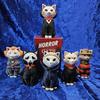 Mini Adorable Horror Character Cat Figurine Spooky Sculpture Home Desktop Decoration