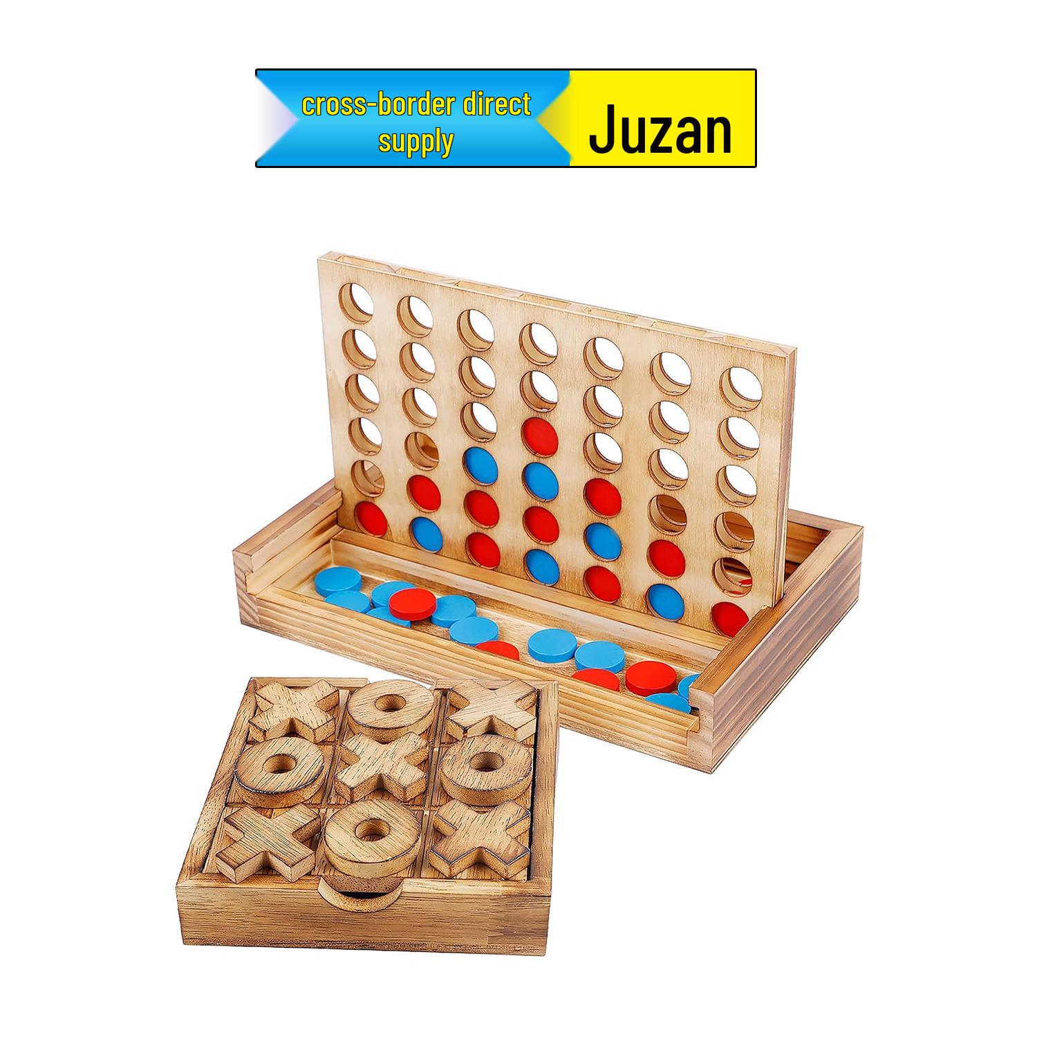 

3D Wooden Tic-Tac-Toe Game for Kids - Early Education Puzzle & Parent-Child Interaction Toy