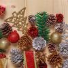 9Pcs/set Home Xmas Party Christmas Tree Ornament Pine Nuts Pinecone Hanging Ball