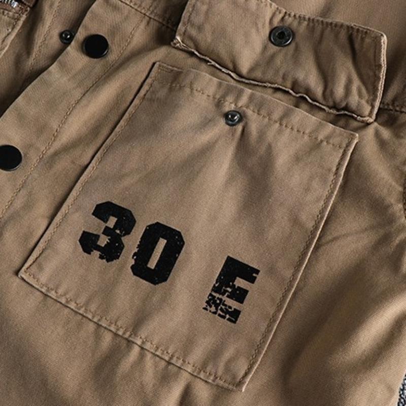 Ανδρικά Ρούχα Εργασίας Μακρυμάνικα Πουκάμισα Βαμβακερά Καθημερινά Φαρδιά Όμορφα Ευέλικτα Ανδρικά Cargo Πλυμένα Μεγάλη Τσέπη Υφασμένα Πουκάμισα Μπουφάν