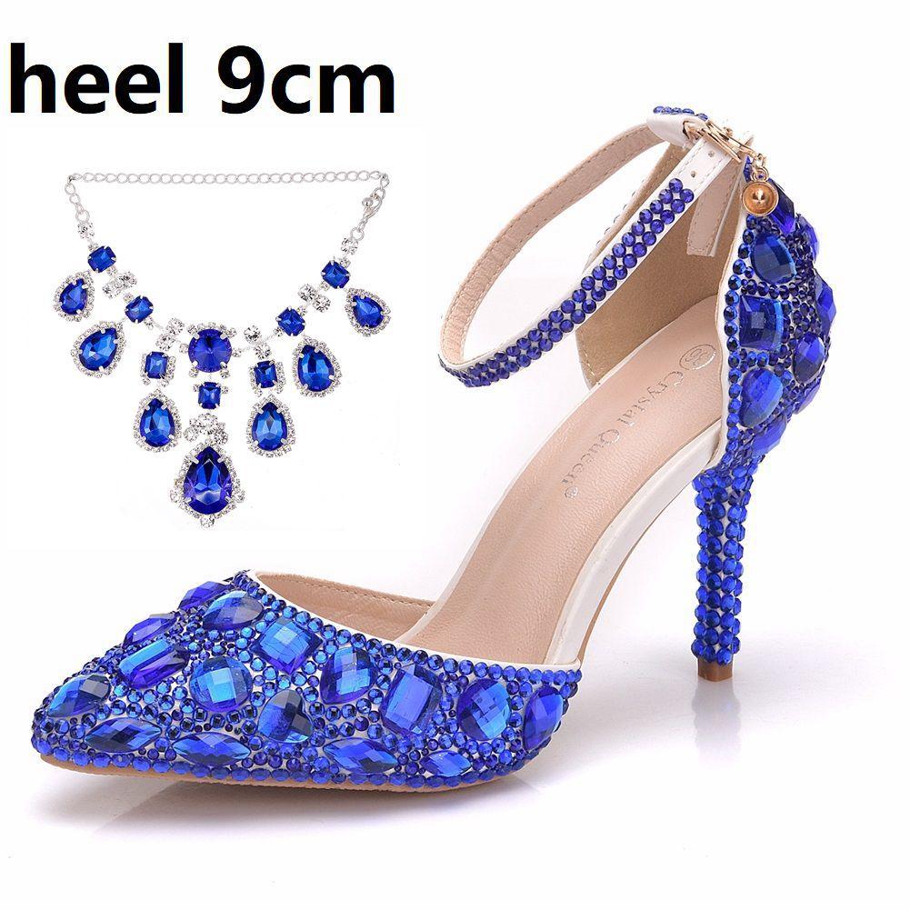 Large Size Tassel Rhinestone Wedding Shoes 9 Thin Heel Pointed Sandals Luxury Rhinestone Wedding Shoes