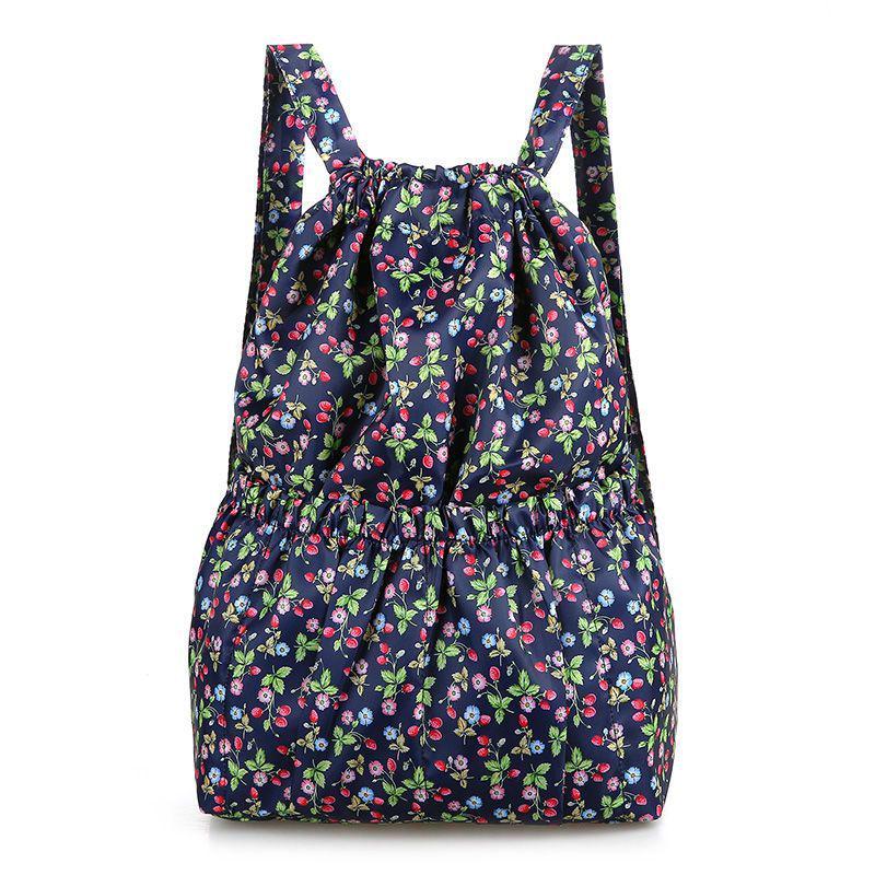 Summer Travel Large Capacity Drawstring Backpack for Fitness and Sports