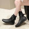 2024 Fashionable and Versatile Solid Color Women's Boots Lace Up Naked Boots Versatile Winter Women's Boots Zapatos De Mujer