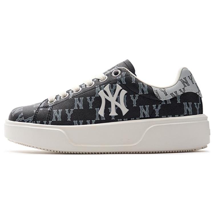 

MLB Chunky Classic Leather Low top Skateboard Shoes Unisex Black 3ASXCCM3N-50BKS