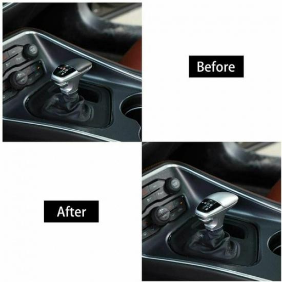 Gear Shift Knob Cover Trim ABS Interior Trim Cover for Dodge Charger Challenger