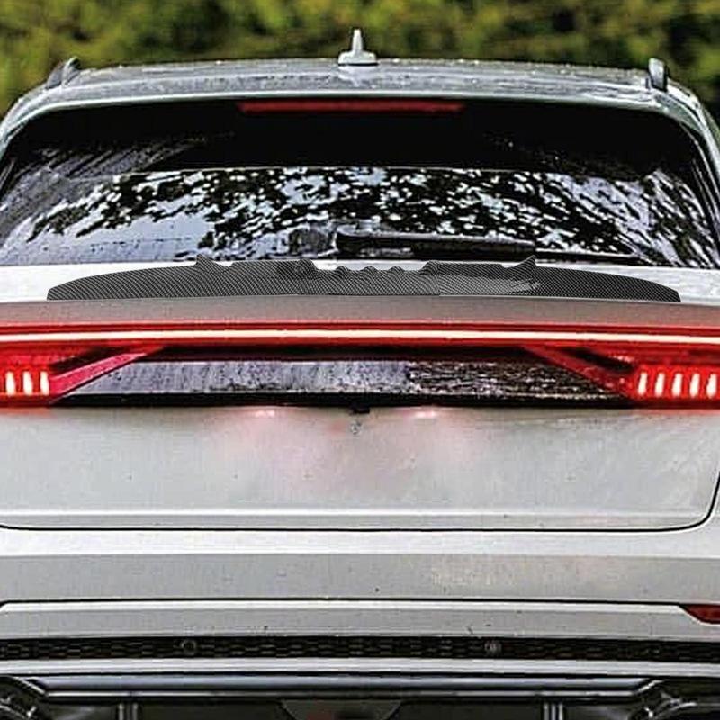 Racing Car Rear Trunk Spoiler Wing Carbon Fiber Black Rear Bumper Spoiler Lip Folding Car Tail Wings Fixed Wind Spoiler