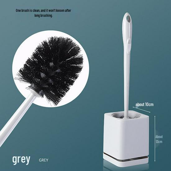 Long-Handled Wall-Mounted Toilet Brush with Draining Base
