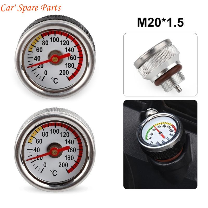 Y4UA Engine Oil Temperature Gauge M20x1.5 Motorcycle Caps 0-200℃ Display