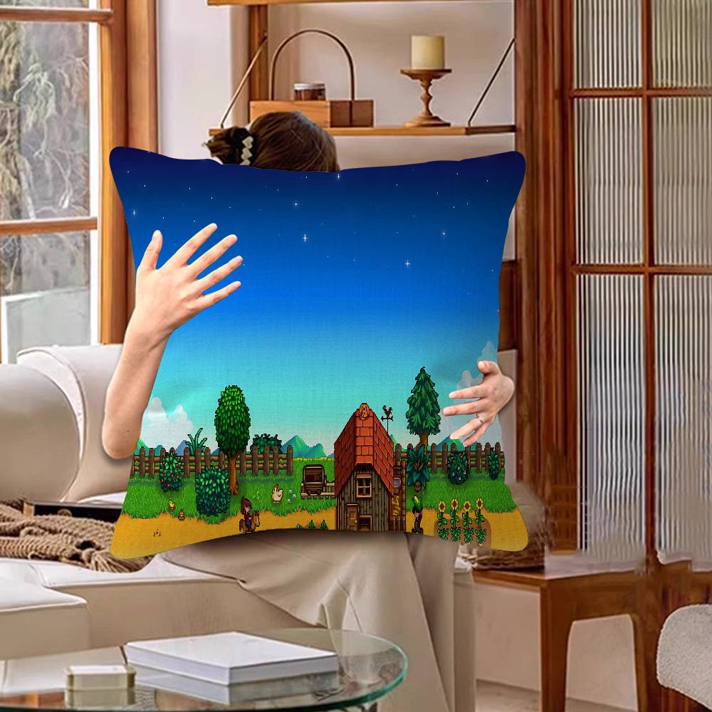 S-stardew Valley Cushion Cover Pillow Cover Decor Pillowcase Printed Cushion Case For Couch