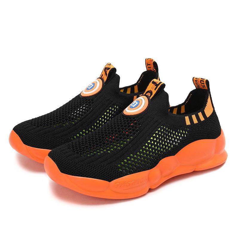 2025 Summer New Hollow Middle and Older Children's Lightweight Fashion Sports Shoes One Pedal Men's Soft Breathable Casual Shoes