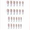 WM-93 Francuska Gorąca Dziewczyna Proste Białe Sztuczne Paznokcie, 24 Gotowe Końcówki