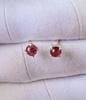Natural Pink Tourmaline Round Gemstone 925 Sterling Silver Earring, Gift A-128