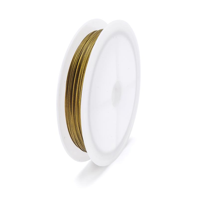 

0.3-0.6mm Stainless Steel Bead String Wire Gold Plated Jewelry Wire for Jewelry Making DIY Necklace Bracelet Bead Craftwork 0.35mm-30meters золотий
