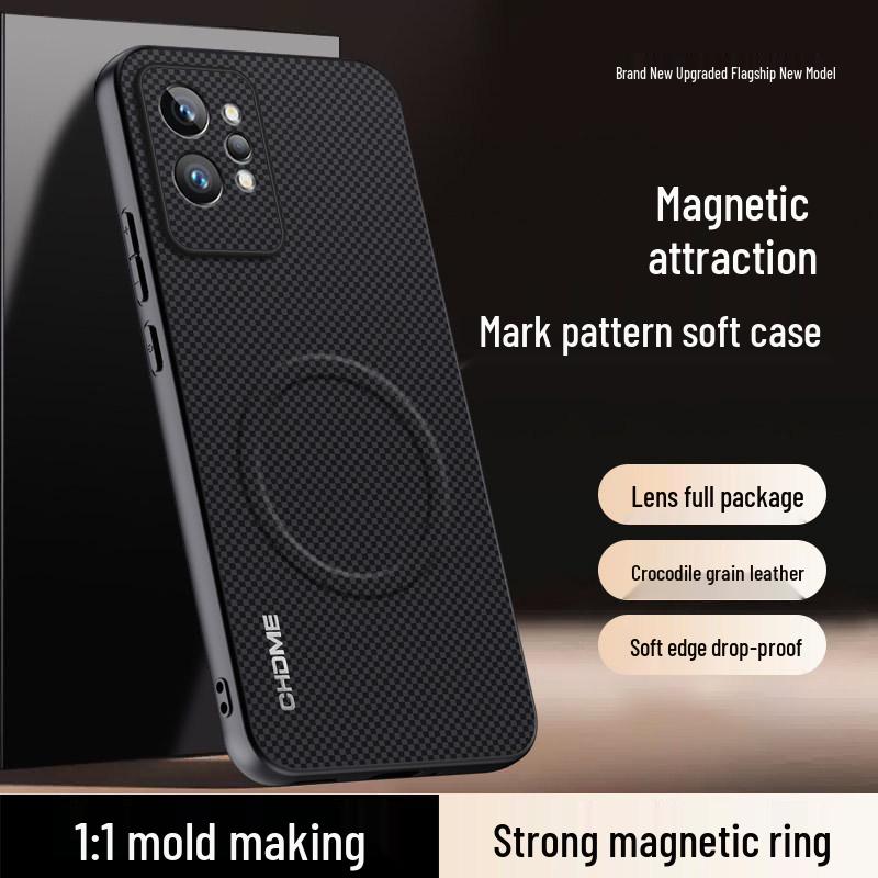 Custodia Realme GT Neo 2: Copertura Totale, A Prova di Caduta, Fibbia Magnetica alla Moda con Texture a Marchio