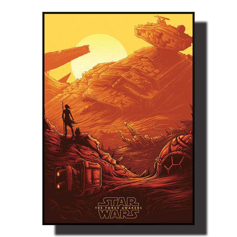 Star Wars Leinwand Dekoratives Gemälde Filmkunst Wandbild Retro Poster Moderne Heimwanddekoration Geschenk und Druck Ästhetik