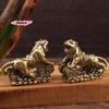 M-Brass Tiger Figurine Collectible Ideal For Home Office Decor Versatile Placement Vintage Lucky Ornament Zodiac Tiger Statue