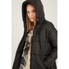 Hooded Inner Lined Long Inflatable Coat
