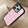 Pink Bow Design Glass Phone Case Suitable for iPhone 17 16 15 14 13 12 11 Pro/Max/Plus Anti Drop and Shockproof Back Cover