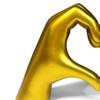 A20F-Heart Hands Sculpture Gold Decor For Living Room Bedroom Apartment Bookshelf Table, Aesthetic Romantic Statues Decor