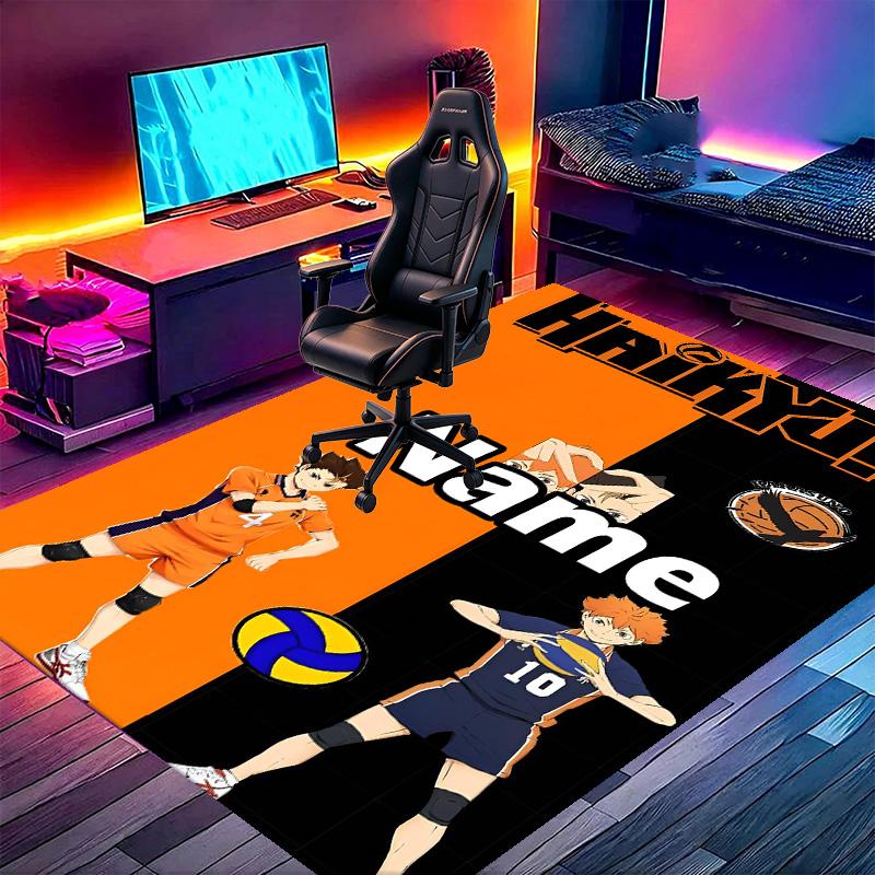 Custom Name Personalized Haikyu Print Carpet, Versatile Home Decor Rug, for Playroom, Apartment, Balcony, Entryway, Hallway Gift